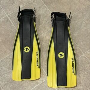 US Divers Aqua Lung Adjustable Size 9-13 ML-XL Scuba Snorkeling Fins